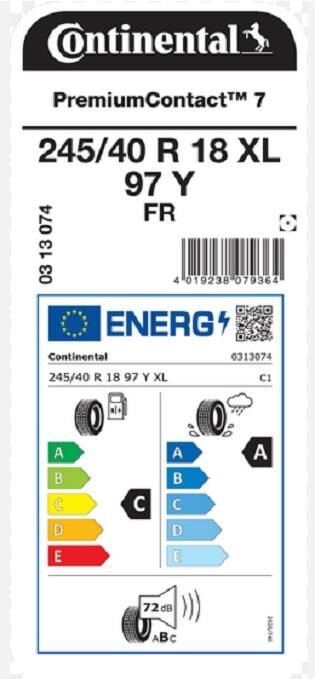 245/40R18 93Y PREMIUM CONTACT 7 FR CONTİNENTAL