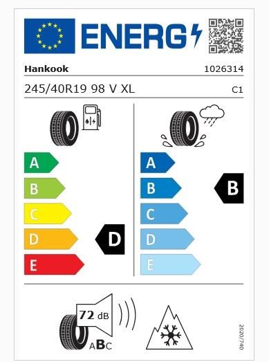 245/40R19 98V XL WINTER ICEPT EVO 3 W330 HANKOOK