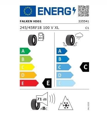 245/45R18 TL 100V XL EUROWINTER HS01 RUN FLAT FALKEN