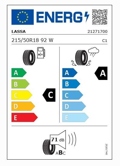215/50R18 92W COMPETUS H/P 3 LASSA