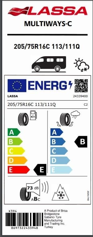 205/75R16 C 113/111Q 10PR MULTIWAYS-C LASSA