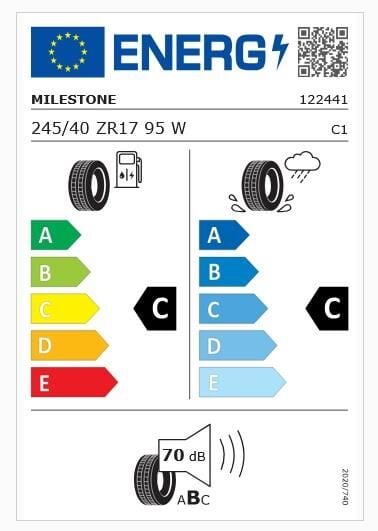 245/40R17 TL 95W REINF. CARMILE SPORT MILESTONE