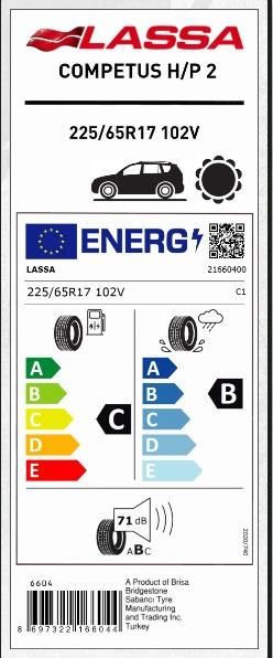 225/65R17 102V COMPETUS H/P 2 LASSA