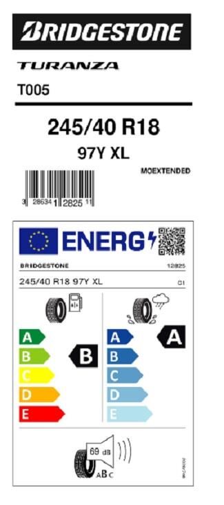 245/40R18 97Y XL T005 EXT RFT BRIDGESTONE