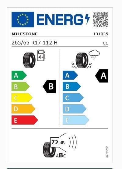 265/65R17 TL 112H SUVMILE H/T MILESTONE