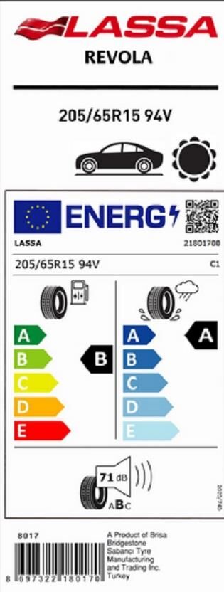 205/65R15 94V REVOLA LASSA