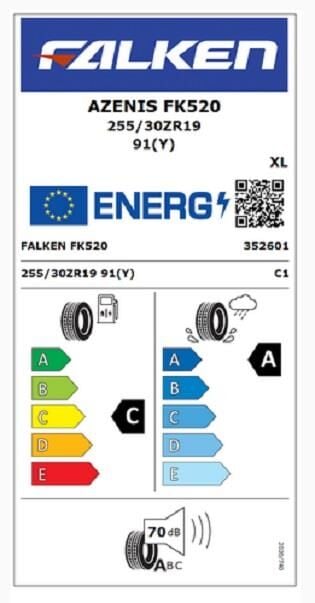 255/30R19 TL (91Y) XL AZENIS FK520 FALKEN