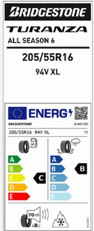 205/55R19 97V XL TURANZA ALL SEASON 6 BRIDGESTONE