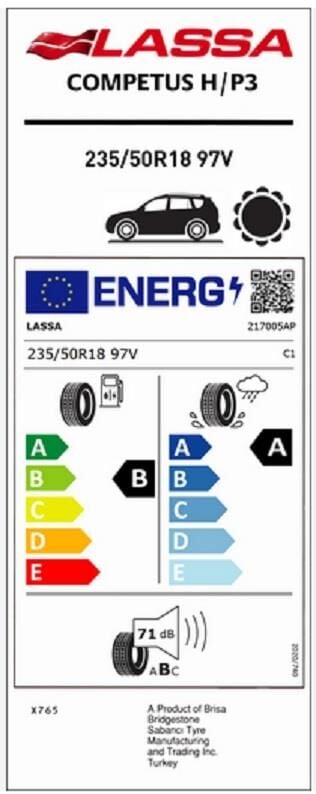 235/50R18 97V COMPETUS H/P 3 LASSA