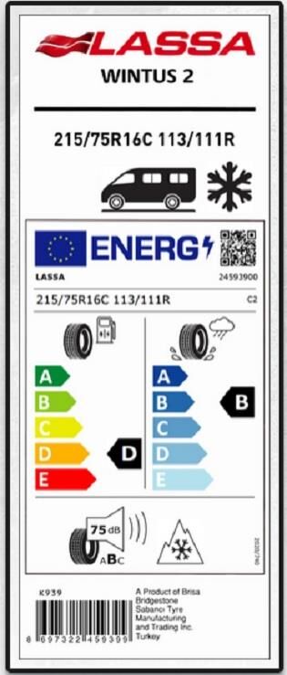 215/75R16 C 113/111R 8PR WİNTUS 2 LASSA