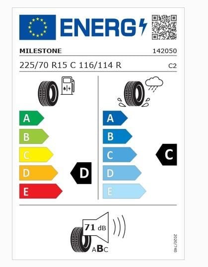 225/70R15 C TL 116/114R 10PR VANMILE MILESTONE