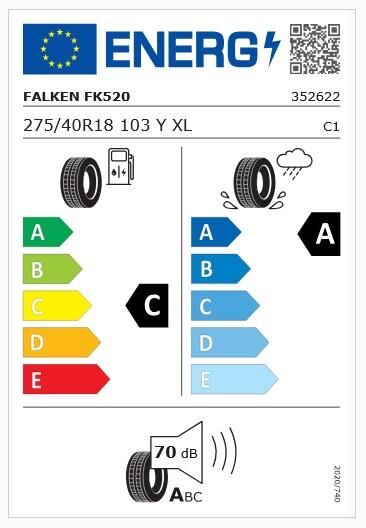 275/40R18 TL 103Y XL AZENIS FK520 FALKEN