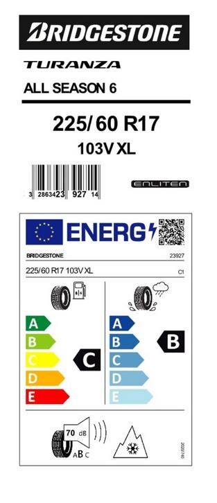 225/60R17 103V XL TURANZA ALL SEASON 6 BRIDGESTONE