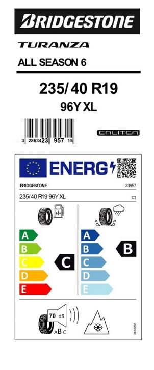 235/40R19 96Y XL TURANZA ALL SEASON 6 BRIDGESTONE