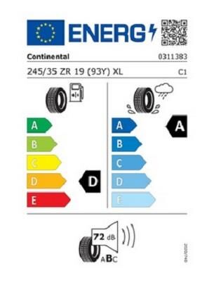 245/35R19 93Y XL FR SC7 CONTİNENTAL