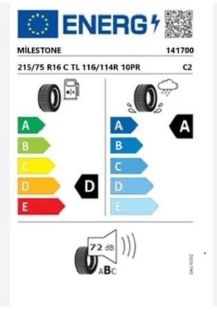 215/75R16 C TL 116/114R 10PR VANMILE MILESTONE
