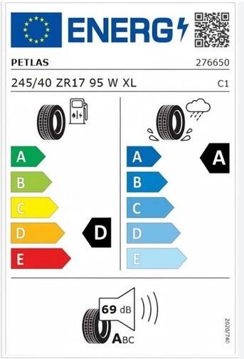 245/40R17 TL 95W XL PRESTIGE SPORT PETLAS
