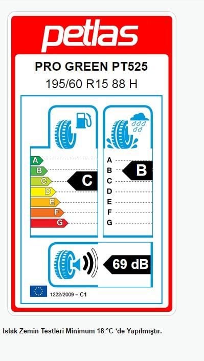 195/60R15 TL 88H PROGREEN PT525 PETLAS