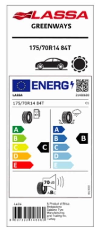 175/70R14 84T GREENWAYS LASSA