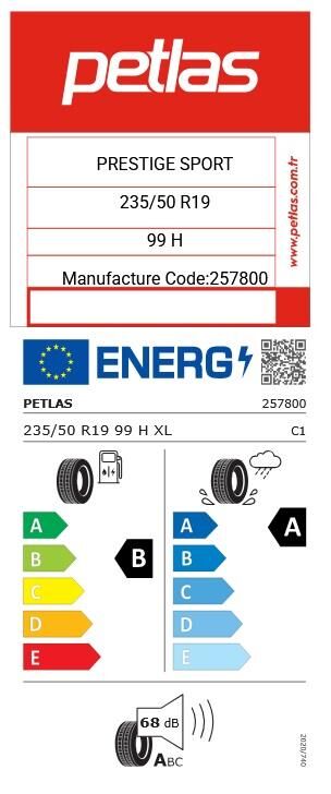 235/50R19 TL 99H PRESTIGE SPORT PETLAS