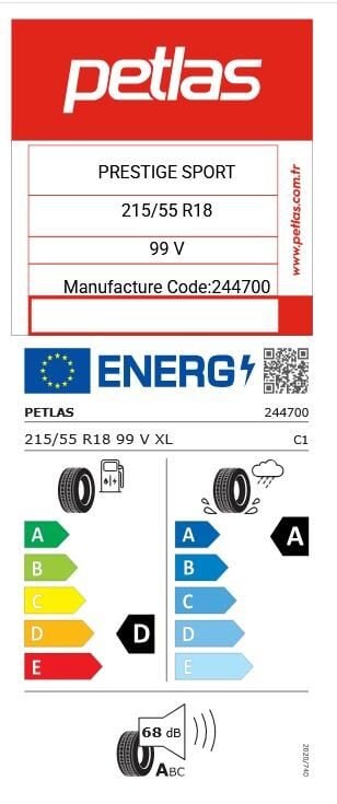 215/55R18 TL 99V XL PRESTIGE SPORT PETLAS