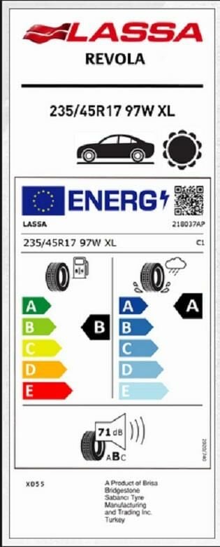 235/45R17 97W XL REVOLA LASSA