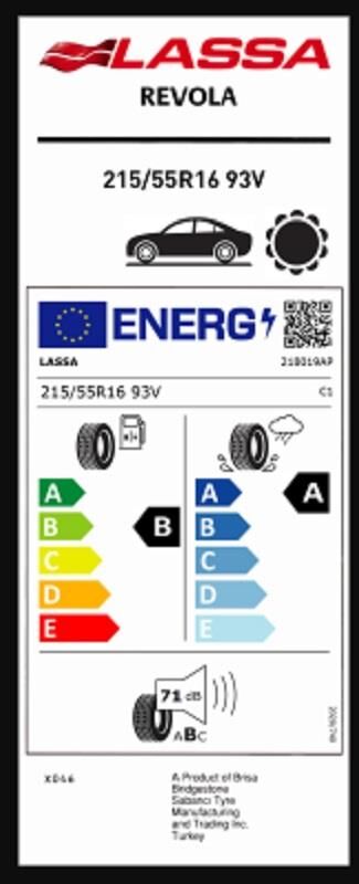 215/55R16 93V REVOLA LASSA