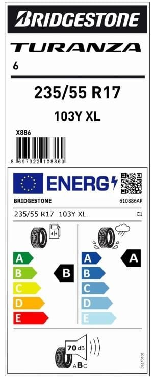 235/55R17 103Y XL TURANZA 6 BRIDGESTONE