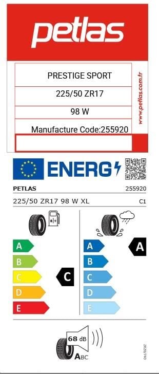 225/50R17 TL 98W XL PRESTIGE SPORT PETLAS