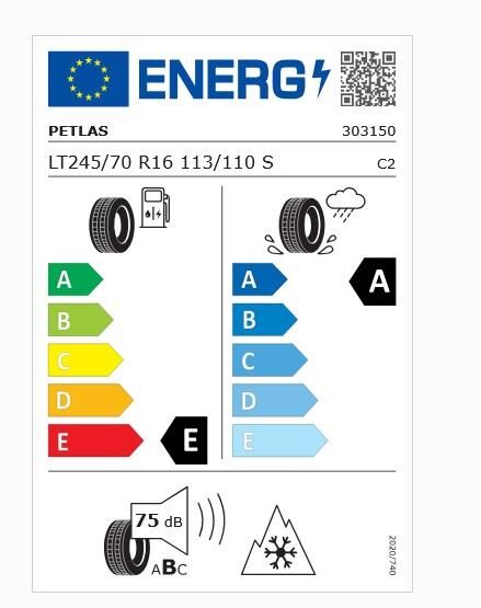 245/70R16 TL 113/110S LRD RWL PEAKLANDER A/T PETLAS