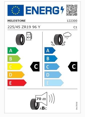 225/45R19 TL 96W REINF. CARMILE SPORT MILESTONE
