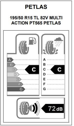 195/50R15 TL 82V MULTI ACTION PT565 PETLAS