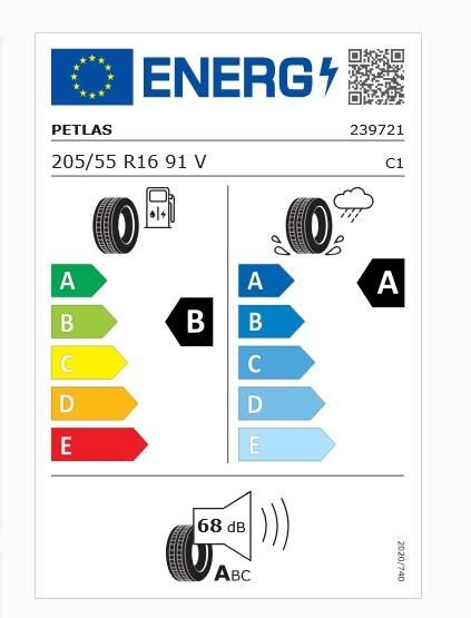205/55R16 TL 91V PRIME COMFORT PETLAS