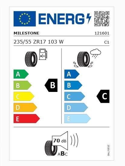 235/55R17 TL 103W REINF. CARMILE SPORT MILESTONE