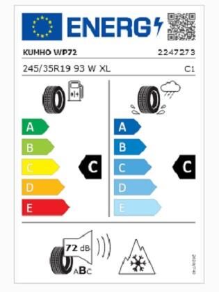 245/35R19 93W XL WP72 KUMHO