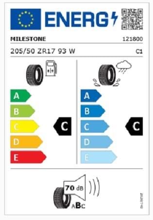205/50R17 TL 93W REINF. CARMILE SPORT MILESTONE