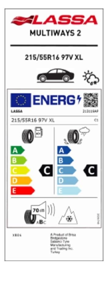 215/55R16 97V XL MULTIWAYS 2 LASSA