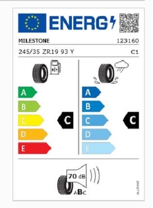 245/35R19 TL 93W REINF. CARMILE SPORT MILESTONE