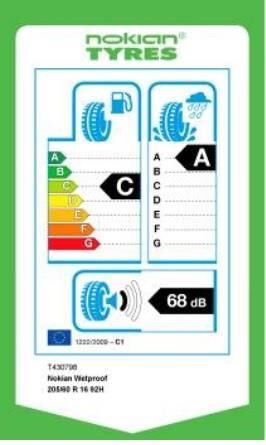 205/60R16 92H WETPROOF NOKİAN
