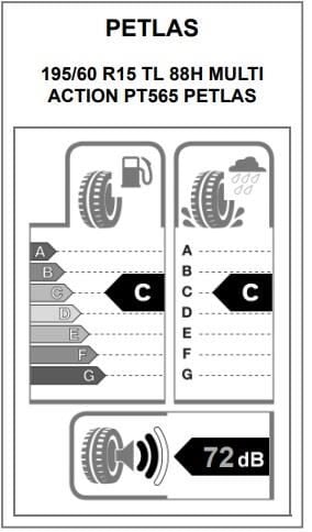 195/60R15 TL 88H MULTI ACTION PT565 PETLAS