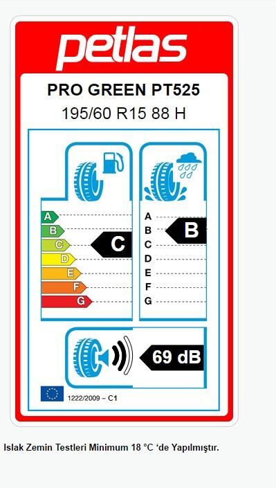 195/60R15 TL 88H PROGREEN PT525 PETLAS