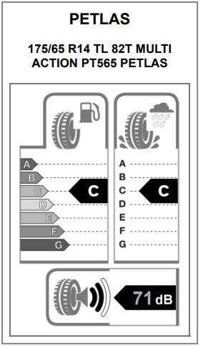 175/65R14 TL 82T MULTI ACTION PT565 PETLAS