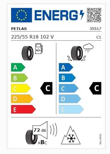 225/55R18 TL 102V REINF. SUVMASTER A/S PETLAS