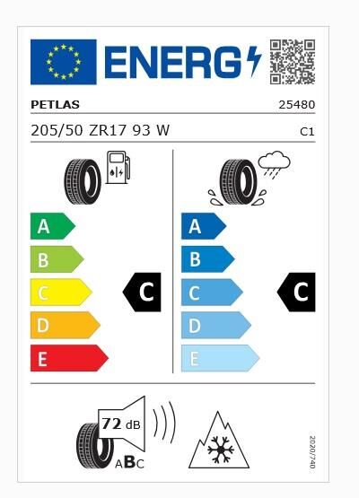 205/50R17 TL 93W REINF. MULTI ACTION PT565 PETLAS