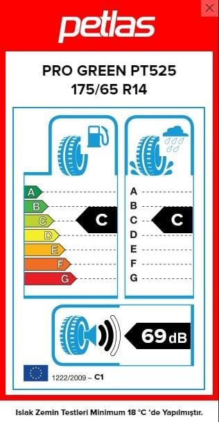 175/65R14 TL 82T PROGREEN PT525 PETLAS