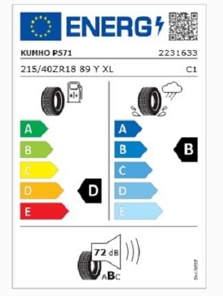 215/40R18 89Y XL PS71 KUMHO