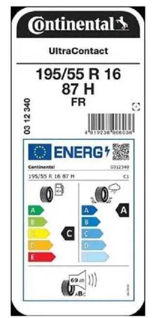 195/55R16 87H FR UC CONTİNENTAL