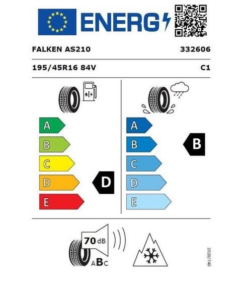 195/45R16 TL 84V XL EUROALL SEASON AS210 FALKEN
