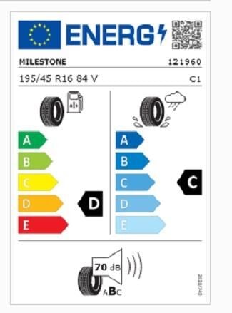 195/45R16 TL 84V REINF. CARMILE SPORT MILESTONE