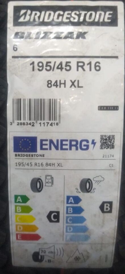 195/45R16 84H XL BLİZZAK 6 BRIDGESTONE